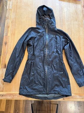 Mountain Hardwear Women's Black Hooded Utility Rain Jacket